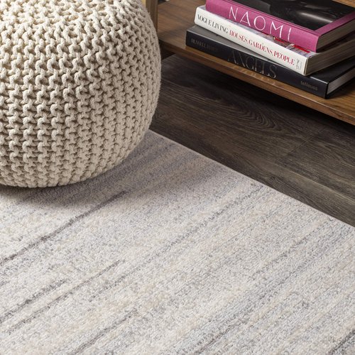 JONATHAN Y Linear Modern Half-Stripe Gray/Cream Indoor Area Rug, 3x5, Contemporary, Transitional, Easy-Cleaning for Living Room, Bedroom, Kitchen, Pet Friendly, Non-Shedding (CTP112B-3)