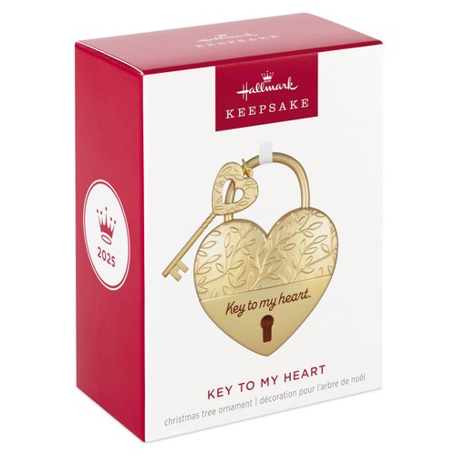 Hallmark Keepsake Christmas Ornament, Key to My Heart, Metal, Gifts for Couples