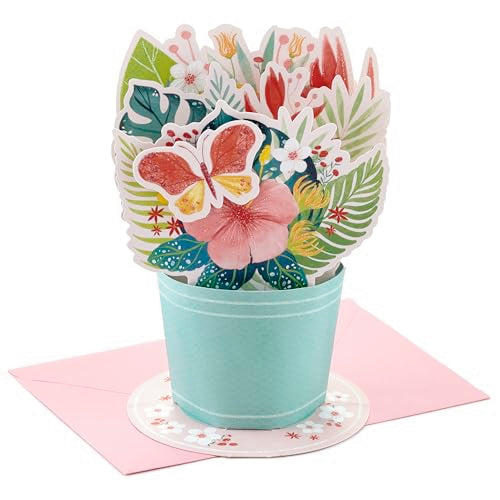 3D Pop-Up Tropical Flower Bouquet Card by Hallmark Paper Wonder