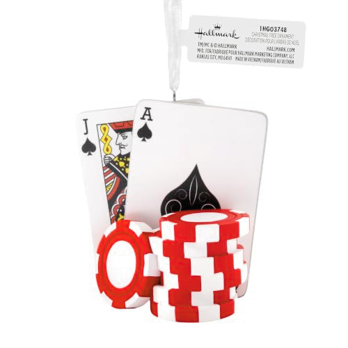 Poker Chips and Cards Christmas Ornament - Holiday Hobby Gift