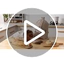 Reusable Linen Bread Bags with Plastic Liner, 17x13 Inches, 2 Pack
