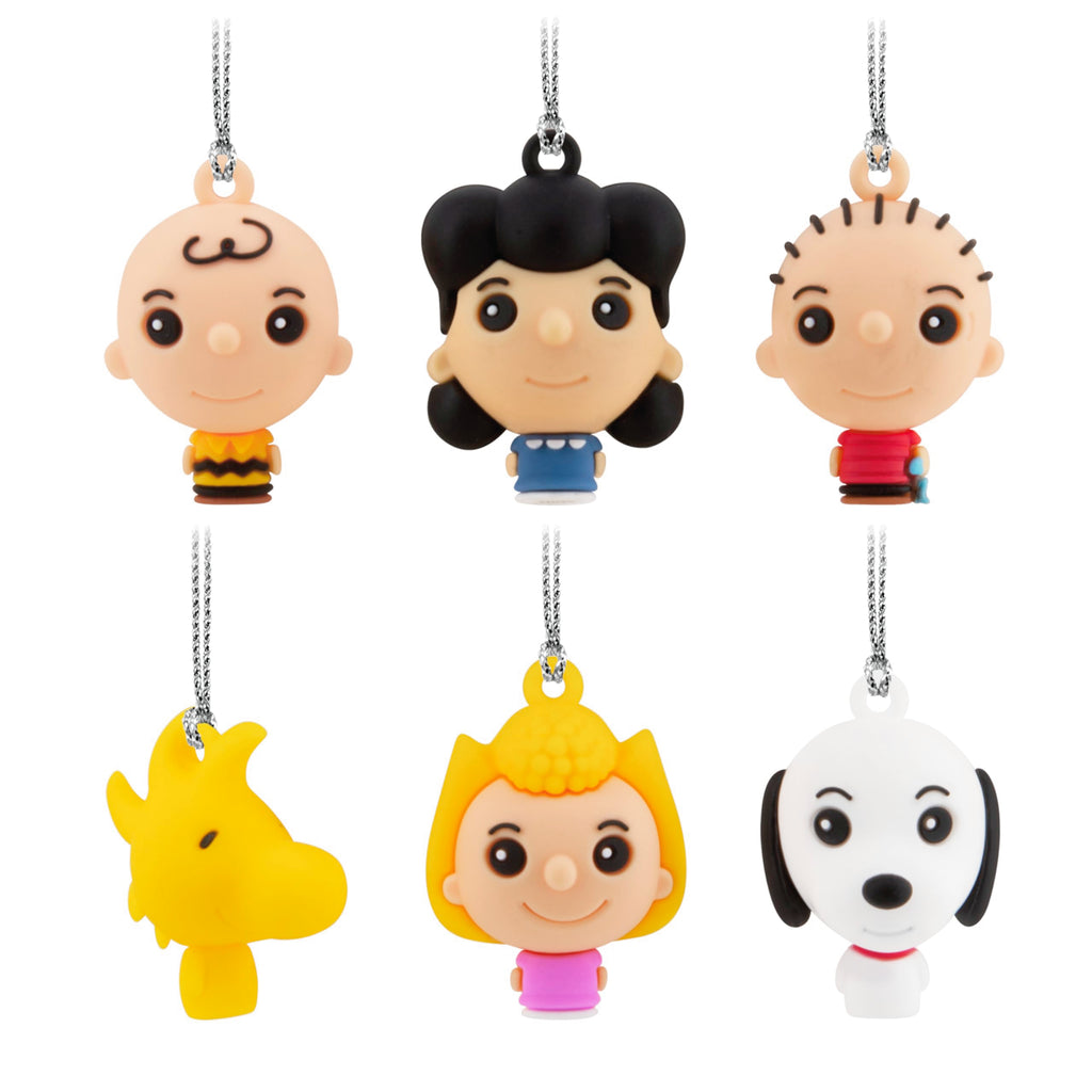 Hallmark Peanuts Mini Christmas Ornaments, Shatterproof, Set of 6