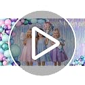 Melsan Iridescent Tinsel Backdrop Curtain - 2 Pack, 3.2ft x 8ft Foil Decor