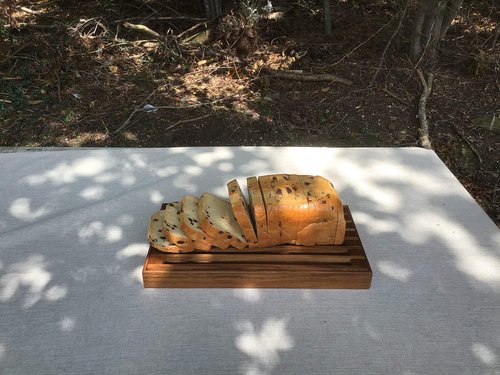 Kalmar Home Acacia Wood Three-in-One Trivet and Bread Crumb Catcher Tray, 15.5" x 8.25" x 1.5"