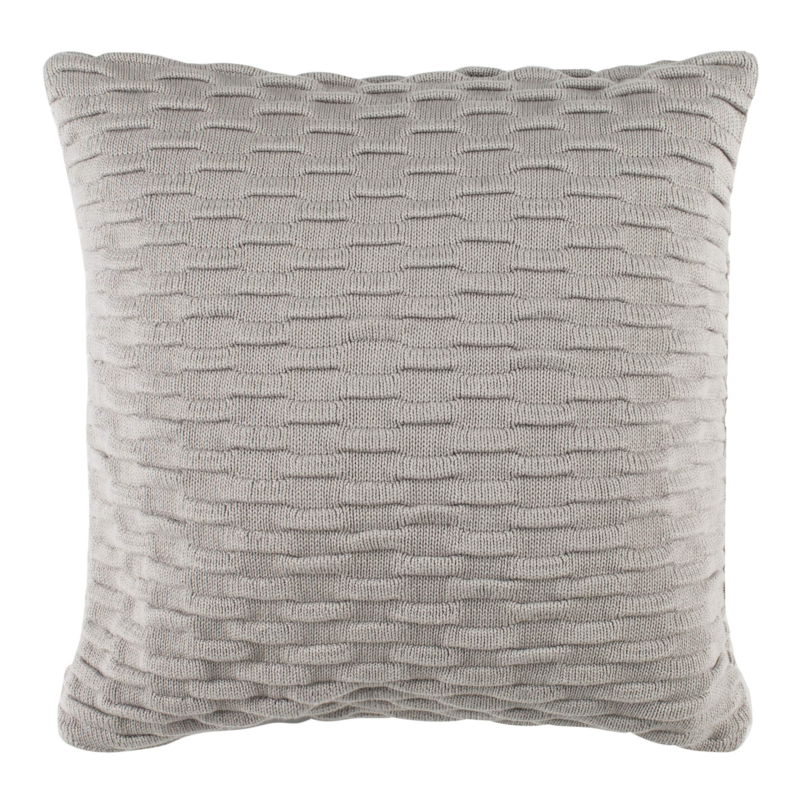 SAFAVIEH Home Noela Light Grey Knit 20-inch Decorative Pillow Pillow