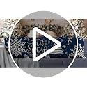 Blue Christmas Pillow Covers 18x18, Set of 4 Snowflake Holiday Decor