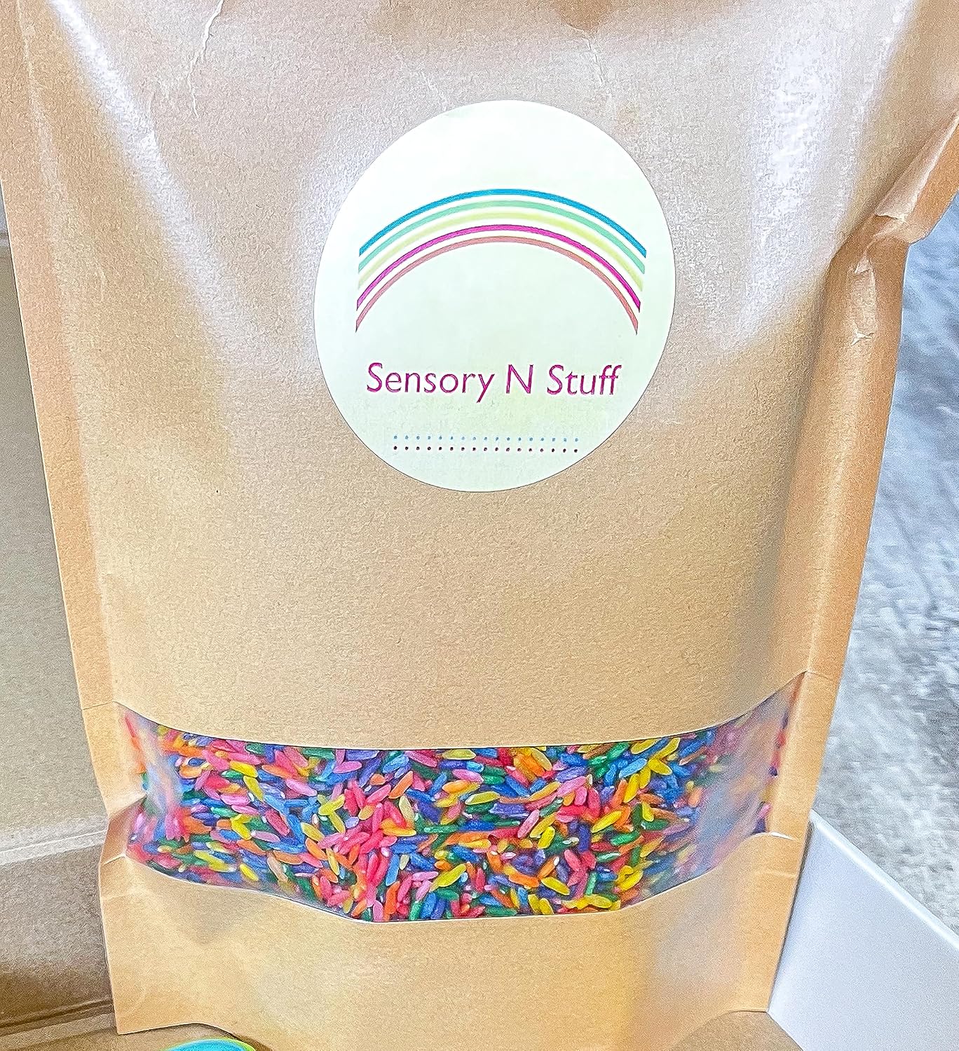 Rainbow Rice | Non-Toxic Sensory Bin Filler - 2 LB (4 Cups) for Educational Play & DIY Montessori Activities
