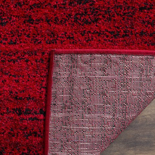 SAFAVIEH Adirondack Collection Runner Rug - 2'6" x 8', Red & Black, Modern Abstract Design, Non-Shedding & Easy Care, Ideal for High Traffic Areas in Living Room, Bedroom (ADR117F)