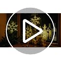 Tuanse 4 Pack Blue Christmas Snowflake Window Lights with Remote