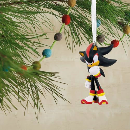 Shadow the Hedgehog Christmas Ornament - Sonic Video Game Holiday Decor
