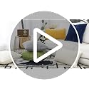 UGASA Velvet Lumbar Throw Pillow Cover 12x20 Inch - Cream
