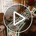 Green Stripe Candy Cane Poinsettia Christmas Table Runner 13 x 108 Inch Holiday Decor
