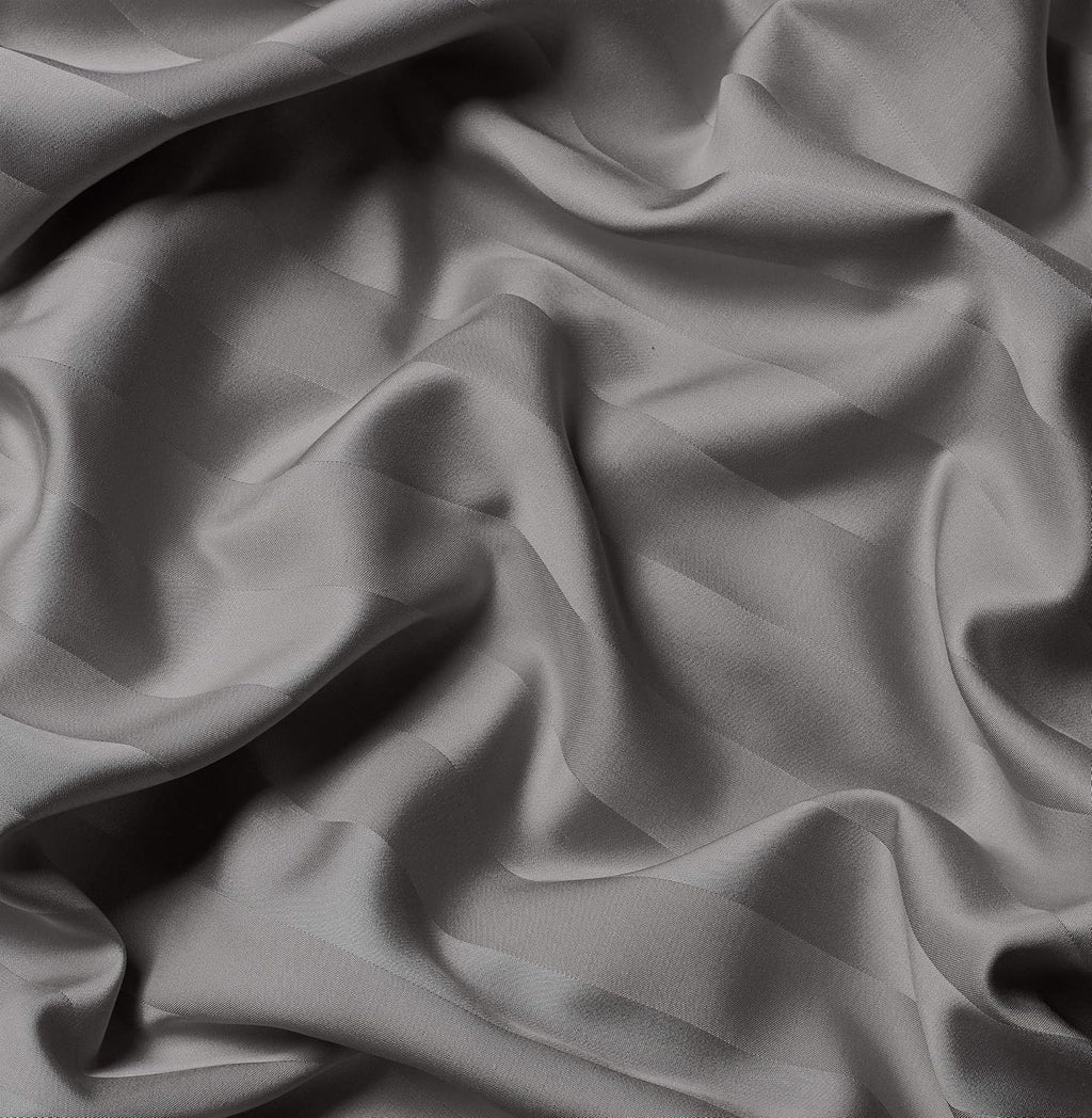 Pure Bamboo Twin Sheets - Luxuriously Soft 100% Organic Viscose Bed Sheet Set | Cooling Jacquard Stone