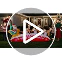 10FT Christmas Inflatable Santa Reindeer Sleigh Outdoor Decor with Rotating LED Lights - Brown