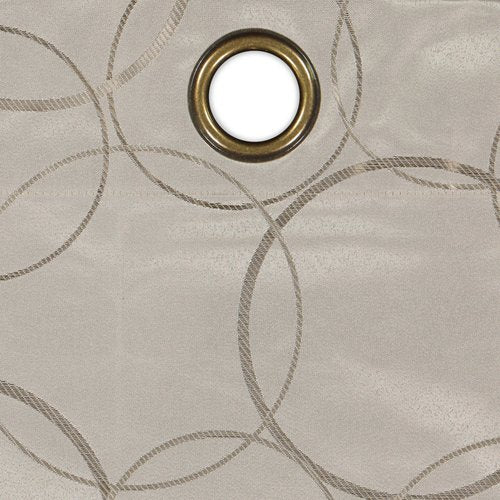 ECLIPSE Meridian Modern Blackout Thermal Grommet Window Curtain for Bedroom or Living Room (1 Panel), 42 in x 84 in, Linen
