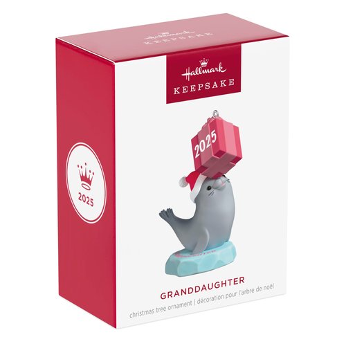 Hallmark Keepsake Christmas Ornament, Granddaughter Seal 2025