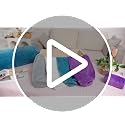 Newwiee Purple Neck Roll Pillow Covers (2 Pack) - 16 x 6 Inch Plush
