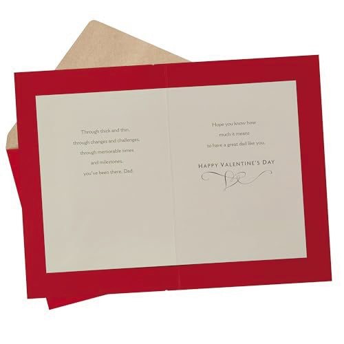 Hallmark Valentine's Day Card for Dad with Gold Scrolls