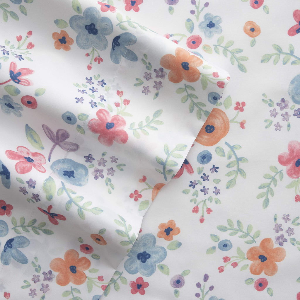 MALLARY BY MATTHEW Kids Super Soft-Soft 100% Microfiber Print Sheet, Watercolor Floral Print, Full