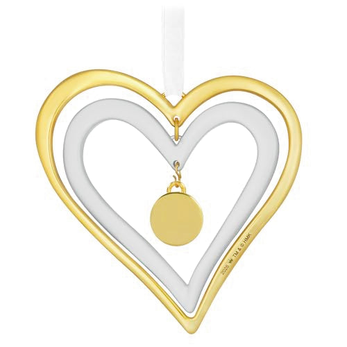 Hallmark Keepsake Christmas Ornament 2026 Our Anniversary Metal Double Hearts - Personalized Year & Charms