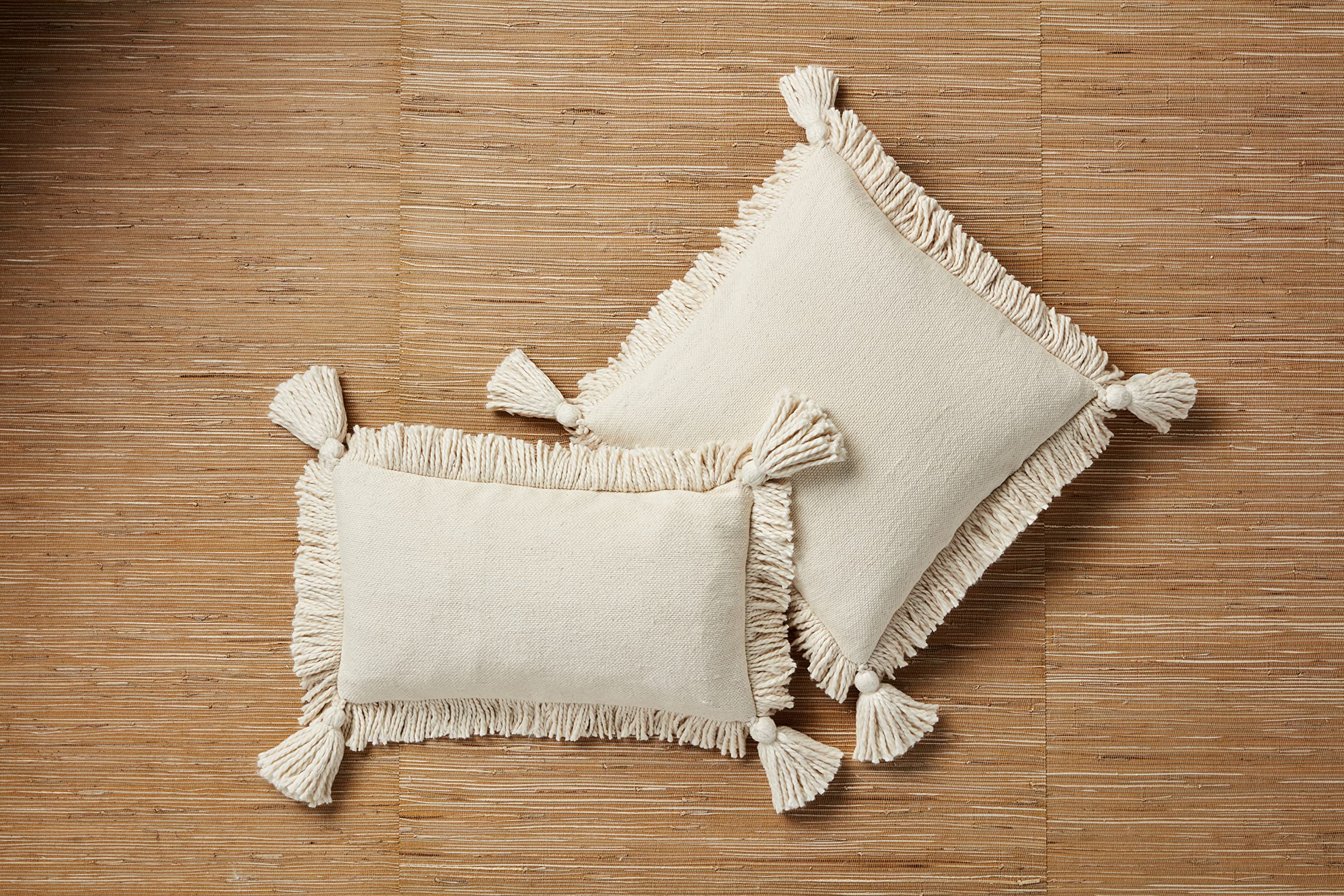 Mud Pie Fringe Tassel Pillow, 20" x 20", Square