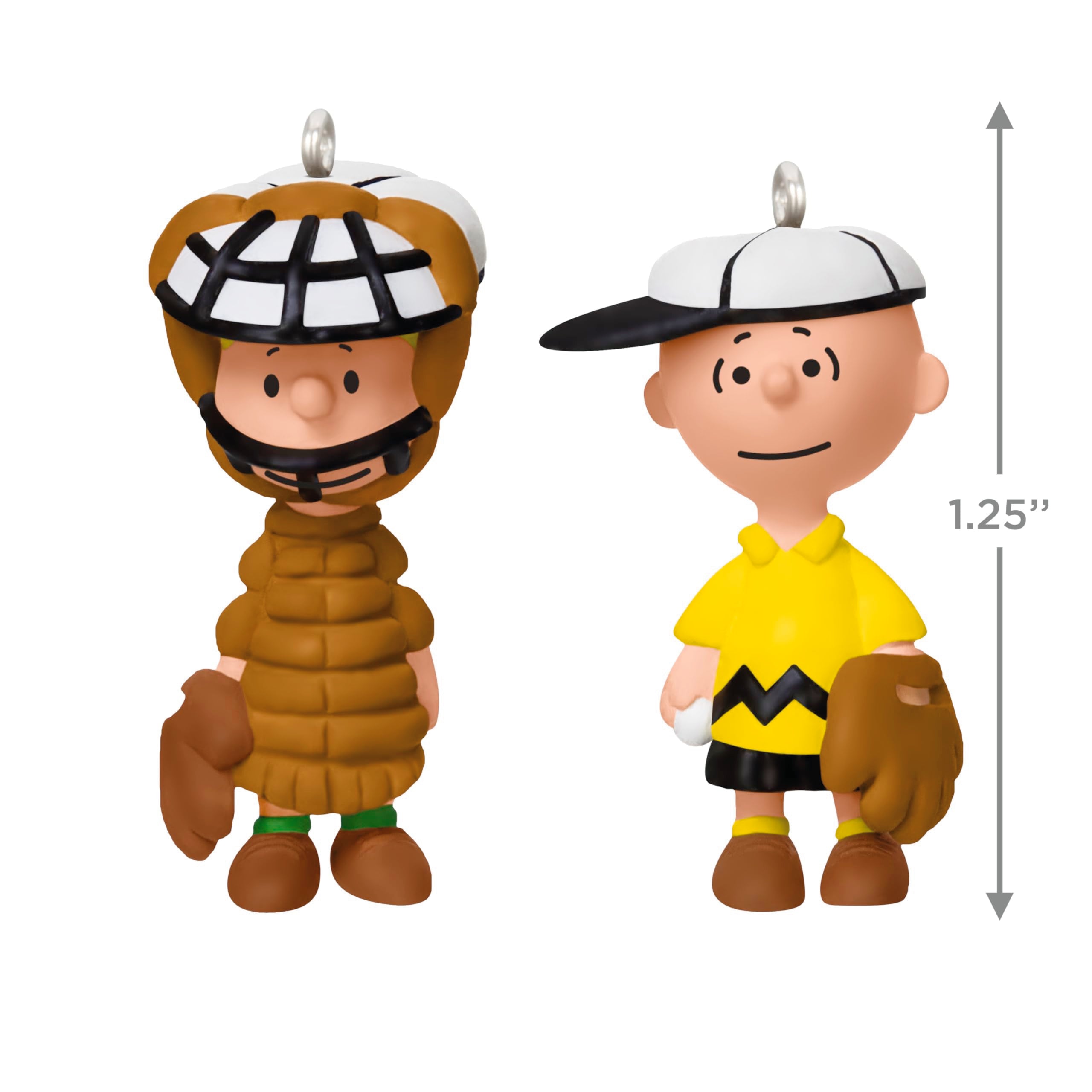 Hallmark Keepsake Peanuts Christmas Ornament, The Peanuts Gang Playing Catch, Set of 2