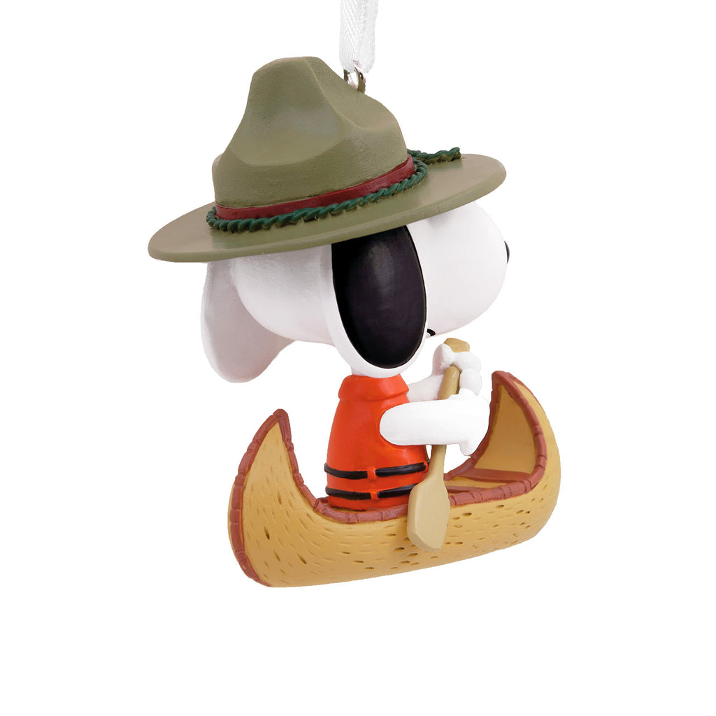 Hallmark Peanuts Snoopy in Canoe Christmas Ornament