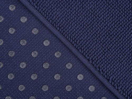 Cotton Paradise 100% Cotton Bath Mat - Non-Slip, Soft & Absorbent | 20x34 Inch, Navy Blue