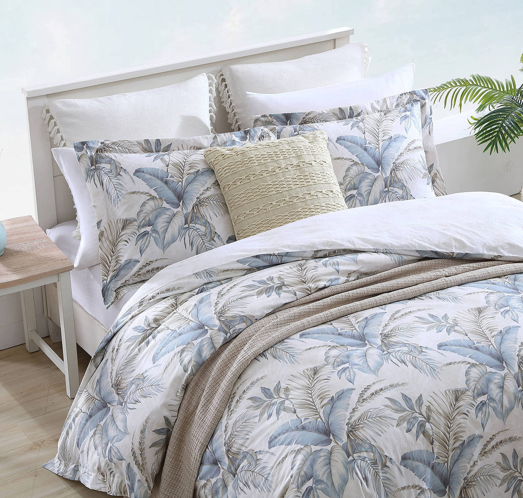 Tommy Bahama - King Duvet Cover Set, Cotton Bedding with Matching Shams & Button Closure, Super Soft Bedding Set (Bakers Bluff Blue, King)