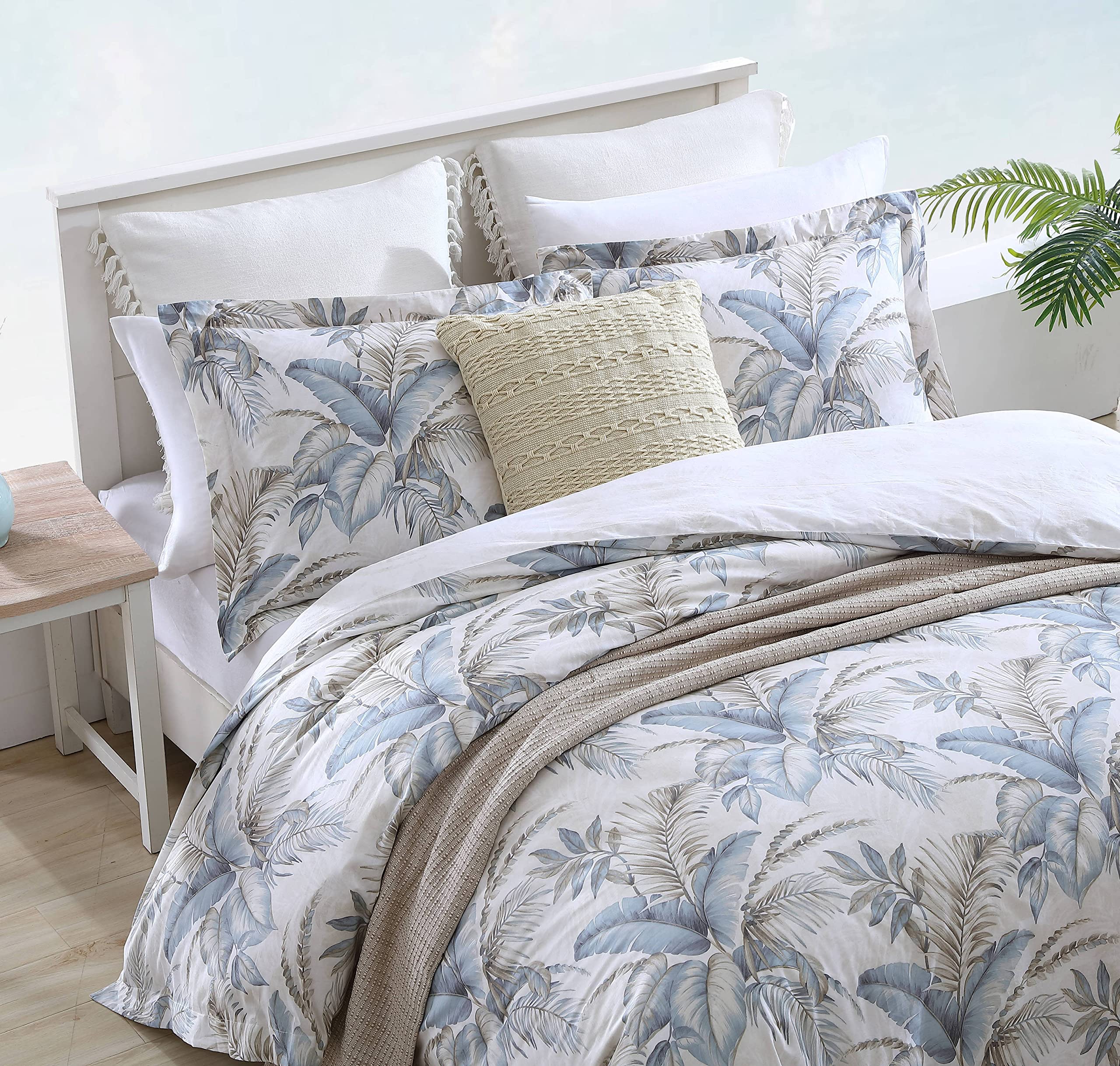 Tommy Bahama - King Duvet Cover Set, Cotton Bedding with Matching Shams & Button Closure, Super Soft Bedding Set (Bakers Bluff Blue, King)