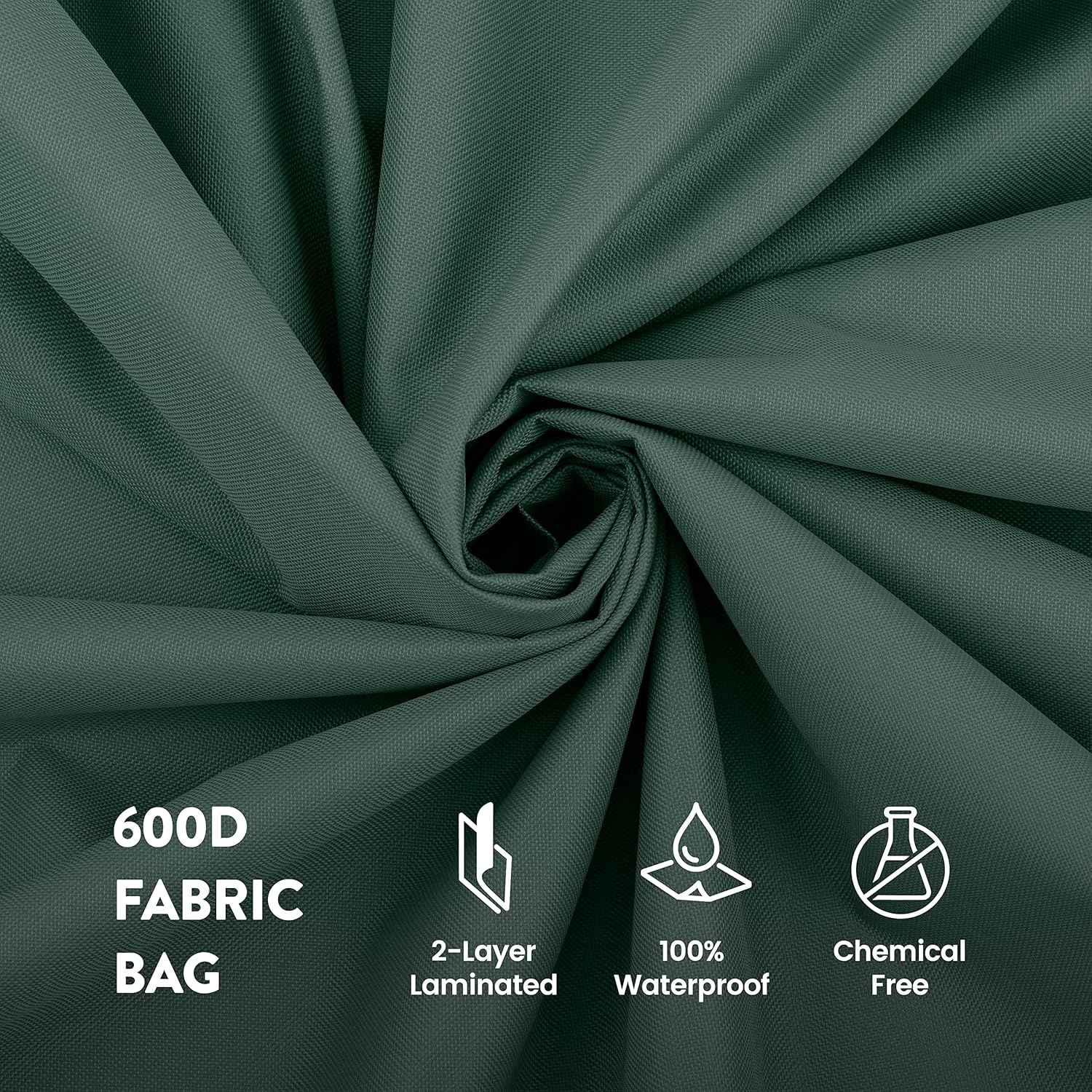 ZOBER Christmas Tree Storage Bag - 600D Oxford Fabric for 7.5 Ft Trees - Waterproof & Tear-Proof - Durable Handles, Card Slot - Green