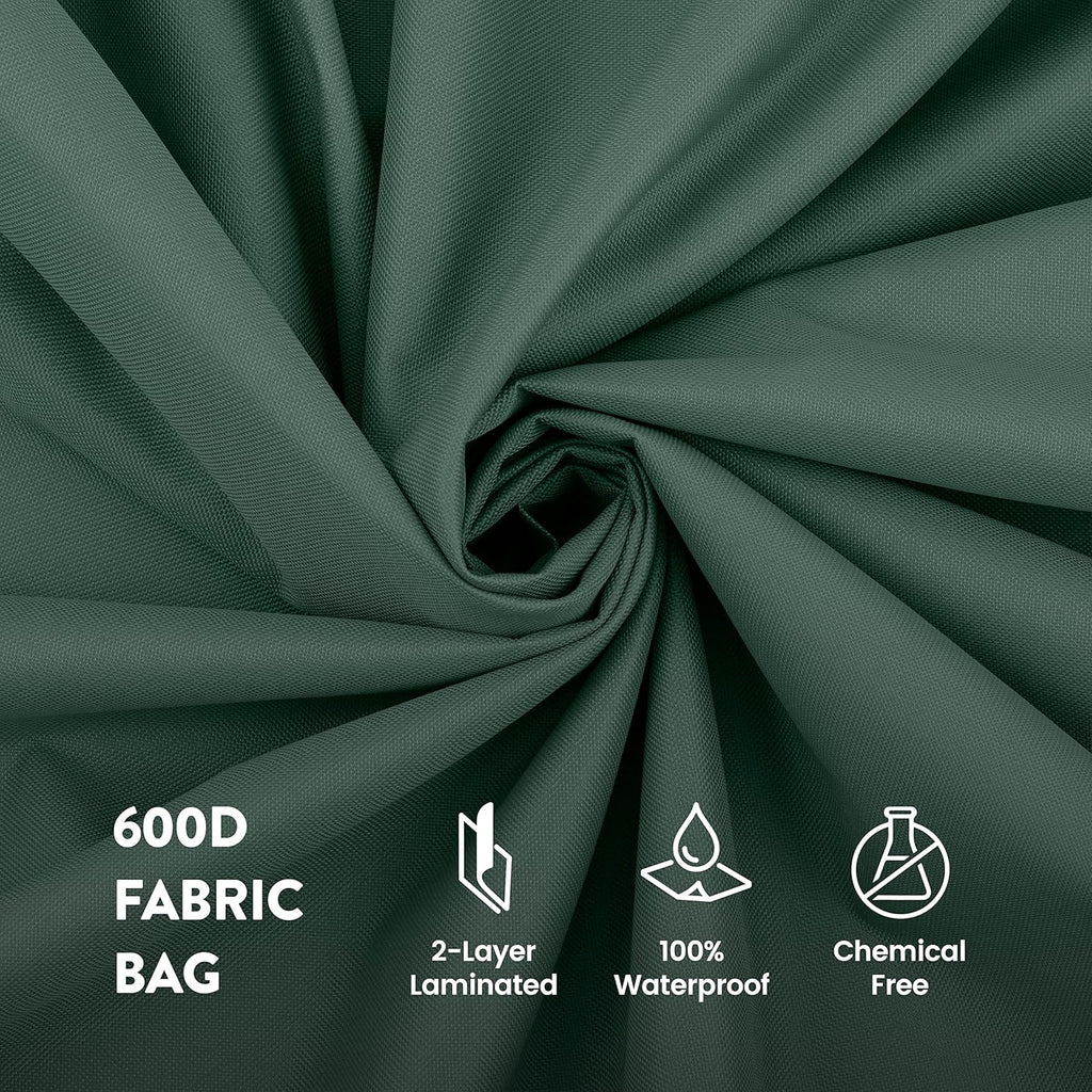 ZOBER Christmas Tree Storage Bag - Large 600D Oxford Fabric for 9 Ft Trees - Waterproof & Tear-Proof - Green