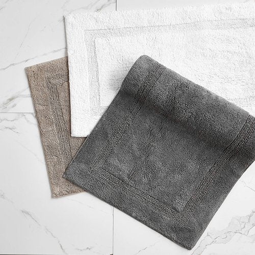 Nautica - Runner Rug, Soft & Absorbent Tufted Cotton Bath Rug with Skid-Resistant Backing, Oeko-Tex Certified (Peniston White, 60" x 22")