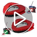 Replacement Scrub Brush Head for EasyWring 1-Tank System (2 Pack)