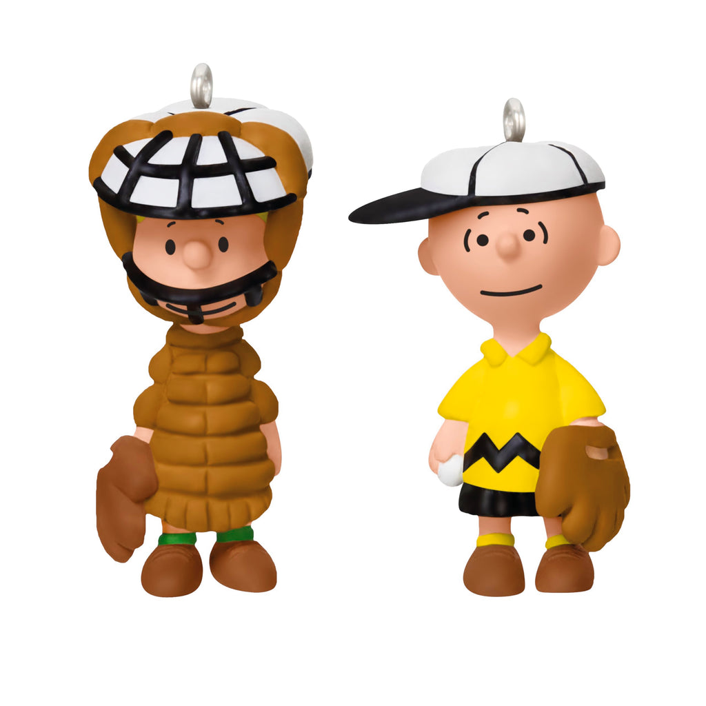 Hallmark Keepsake Peanuts Christmas Ornament, The Peanuts Gang Playing Catch, Set of 2