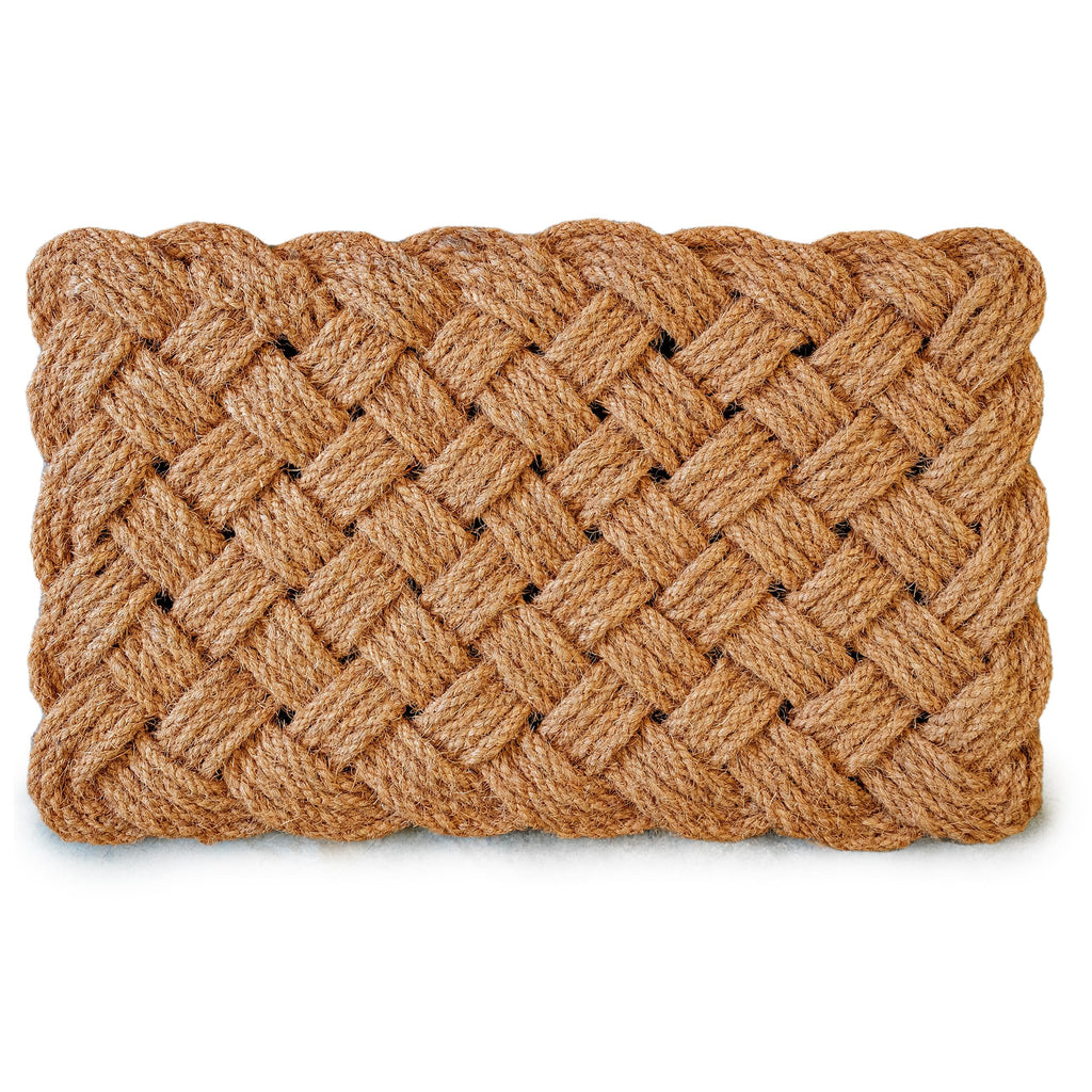 Rope Doormat 30x17 Inch, Woven Mat for Indoor and Covered Outdoor, Welcome Mat