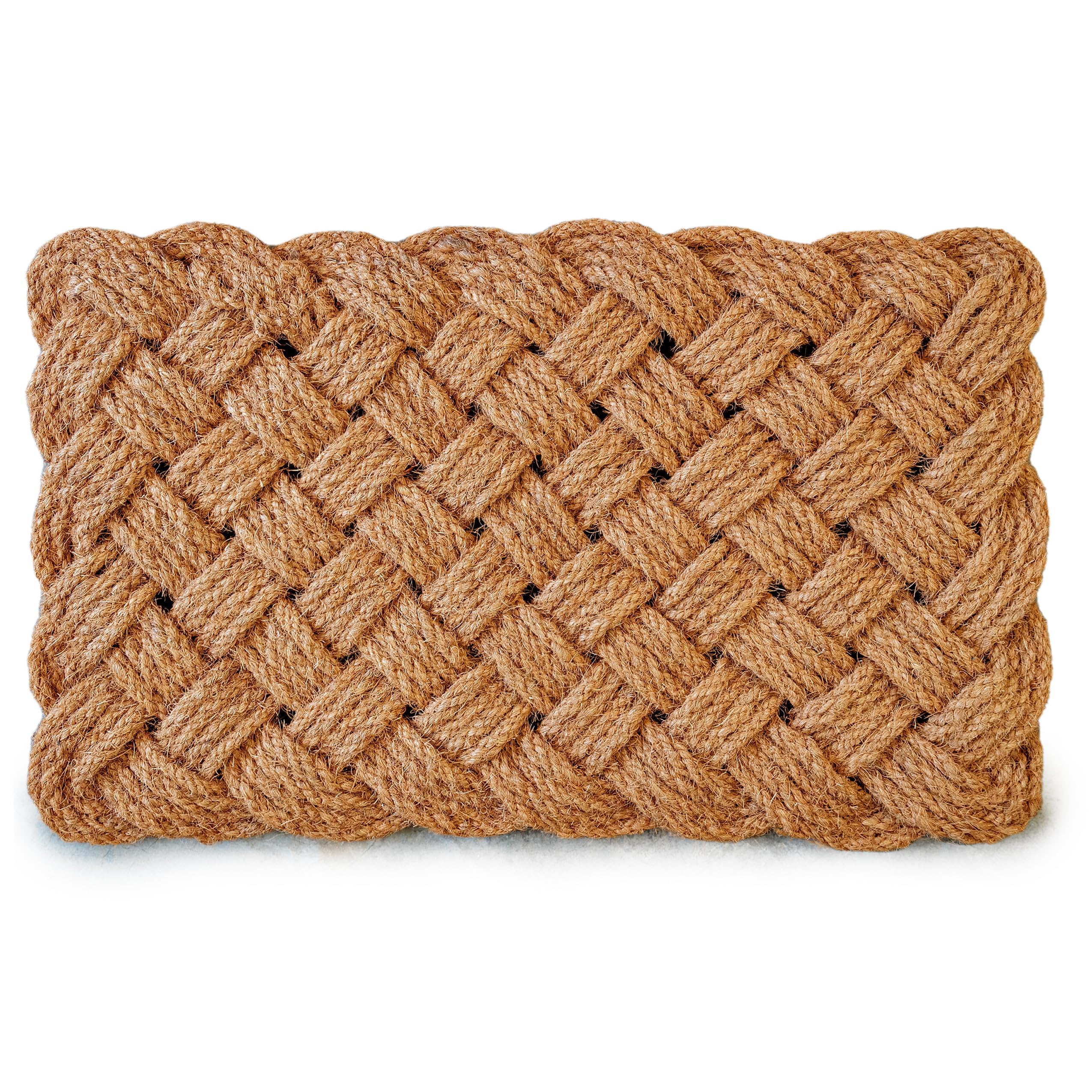 Rope Doormat 30x17 Inch, Woven Mat for Indoor and Covered Outdoor, Welcome Mat