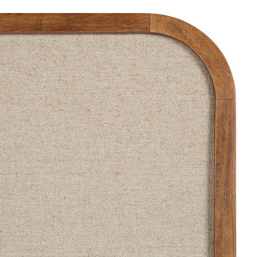 Kate and Laurel Hutton Transitional Pinboard; 20 x 30; Rustic Brown; Radius Rectangle Wall Organizer with Fabric Pinning Surface