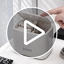 SIROLISA Pop-Up Q-Tip Holder & Cotton Swab Dispenser - White, 4-Compartment