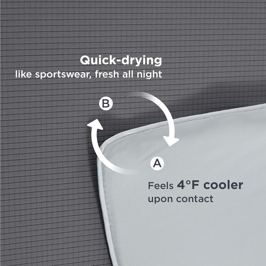 Bedsure Cooling Blanket - Lightweight Ice Cold Queen Size Comforter for Hot Sleepers | Grey, 90x90 Inches