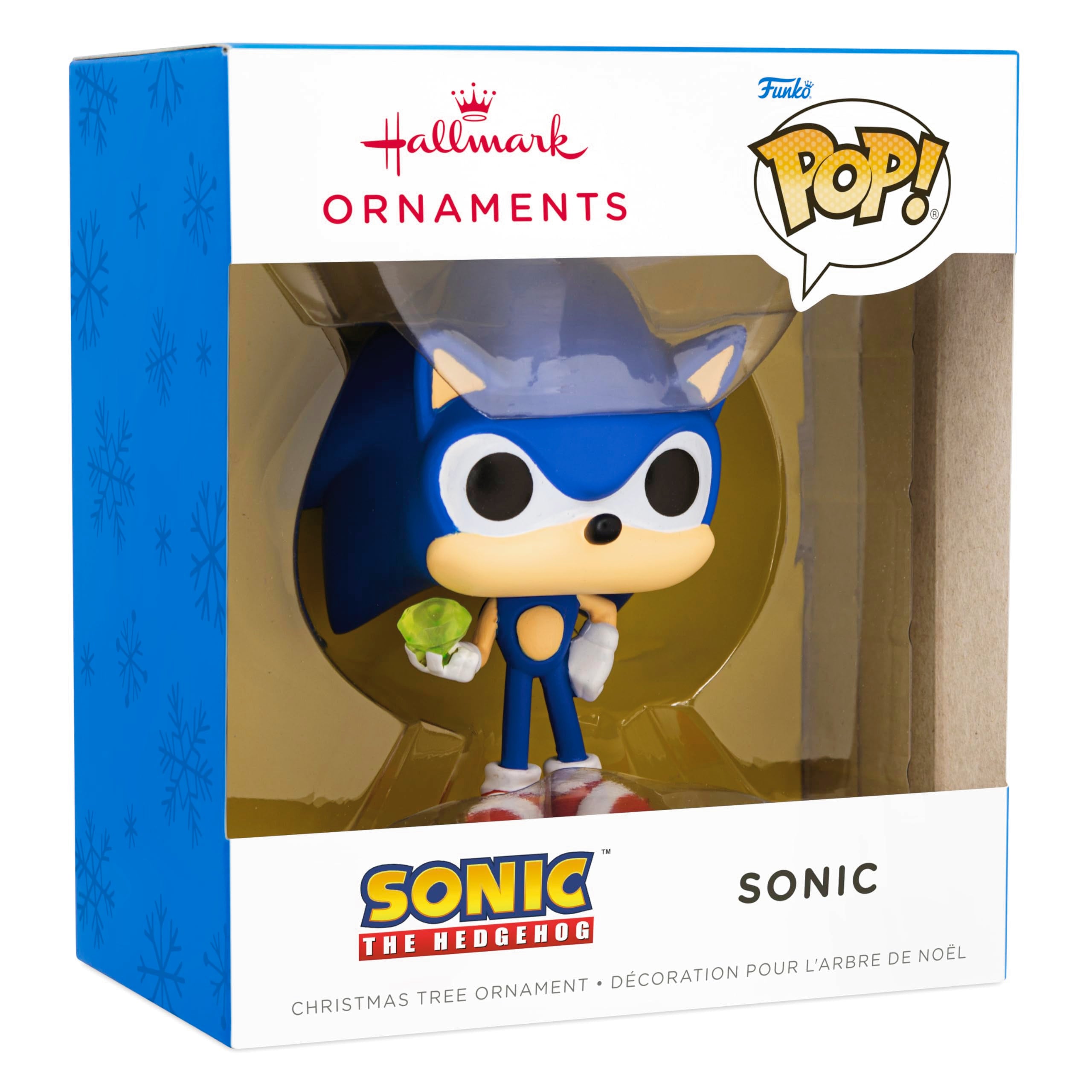 Hallmark Sonic The Hedgehog with Emerald Funko POP! Christmas Ornament, Pop Culture Gifts