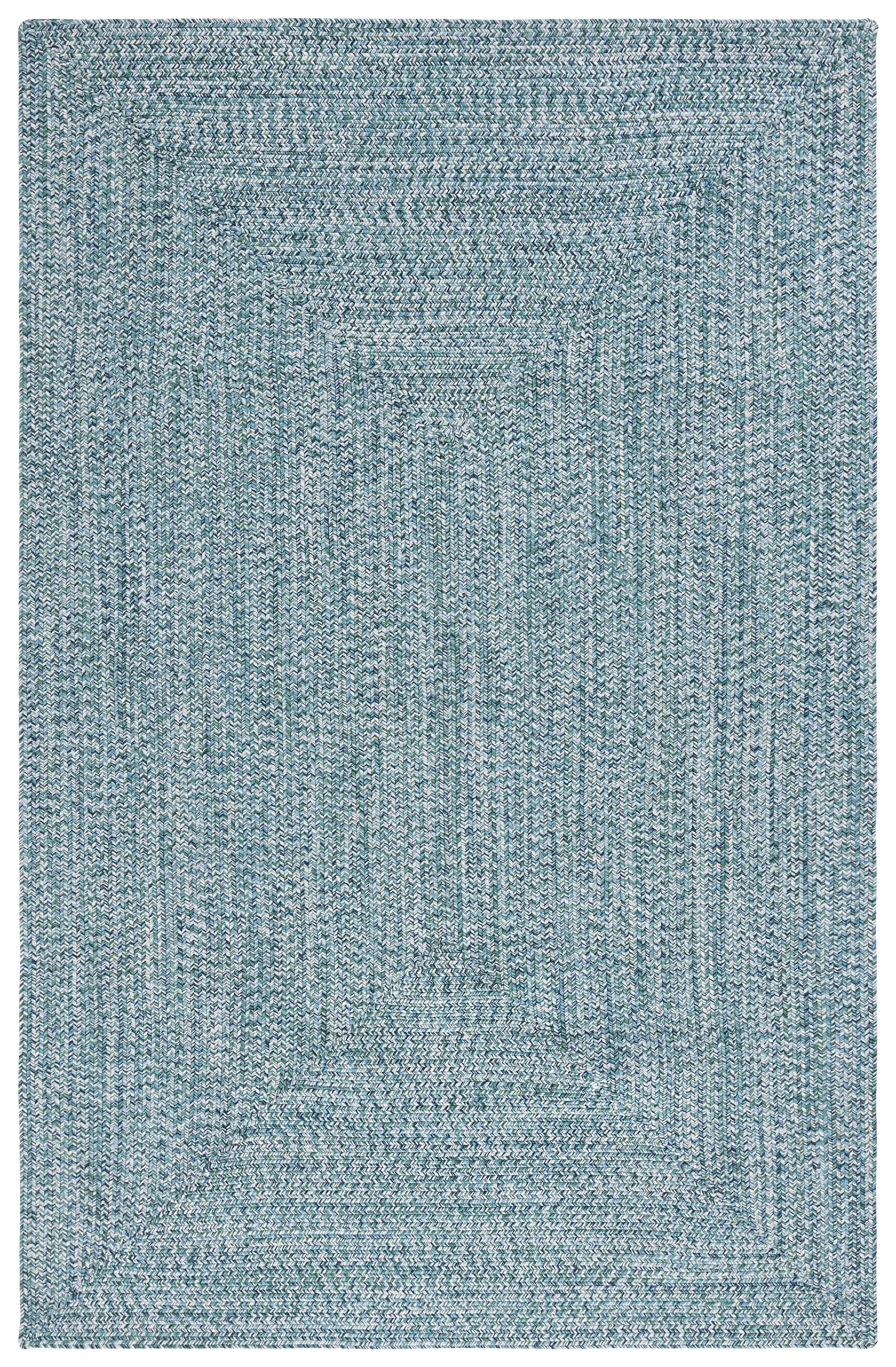 SAFAVIEH Washable Rug Outdoor Braided Collection - 2' x 3', Teal & Green, Handmade & Reversible, Non-Shedding & Easy to Clean, Ideal for Entryway, Patio, Kitchen, Mudroom, Front Door (BRA201K)