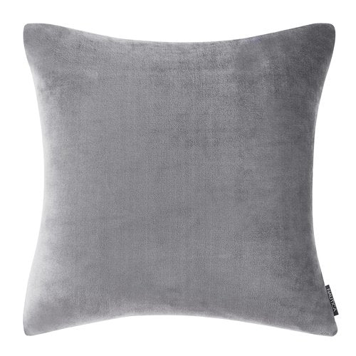 Nautica - Euro Sham, Soft Fleece Bedding with Zipper Closure, Stylish Bedding Set for Bed or Couch (Plush Euro Grey, 26" x 26")