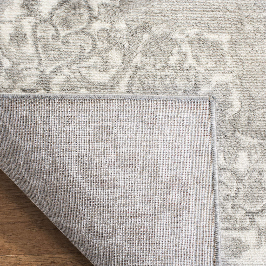 SAFAVIEH Brentwood Collection 2' x 4' Grey/Ivory BNT802F Medallion Distressed Non-Shedding Living Room Bedroom Accent Rug