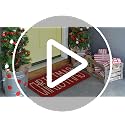 Christmas Elk Welcome Door Mat - Holiday Decor, 30x17 Inch, Non-Slip