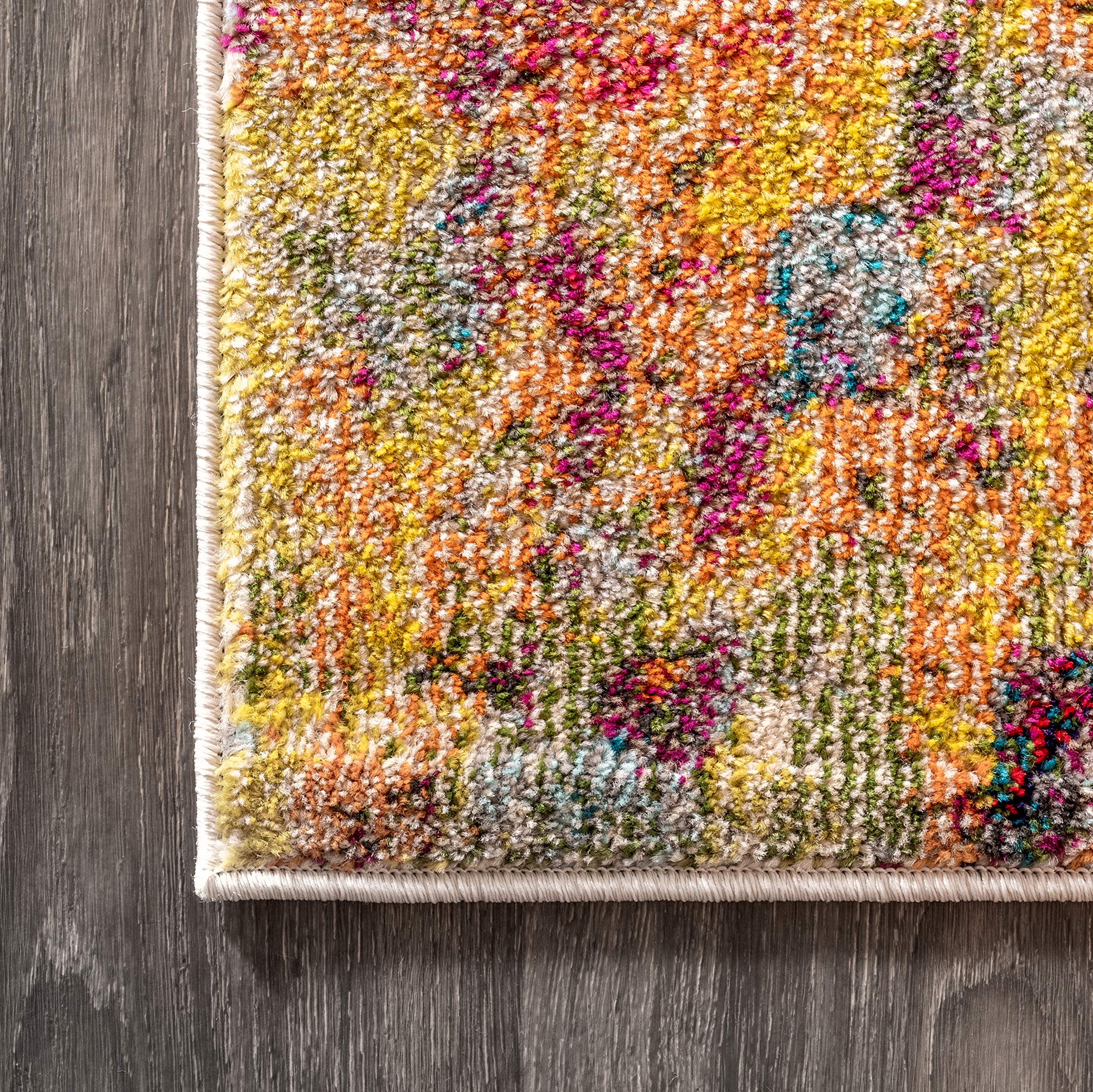 JONATHAN Y Modern Abstract Multi/Yellow Indoor Area Rug, 5x8, Contemporary POP, Transitional, Easy-Cleaning for Living Room, Bedroom, Kitchen, Pet Friendly, Non-Shedding (CTP108A-5)