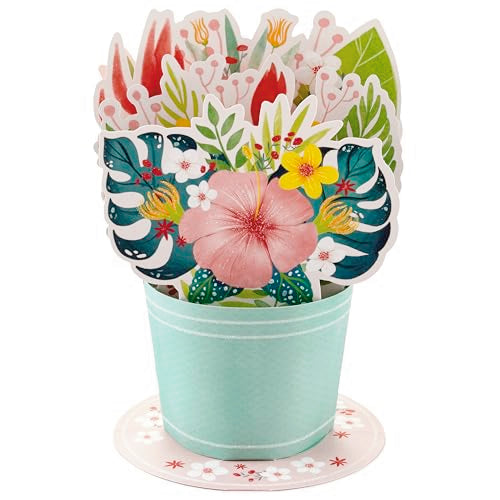 3D Pop-Up Tropical Flower Bouquet Card by Hallmark Paper Wonder
