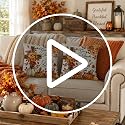 Hello Fall Pumpkin Throw Pillow Covers 18x18 Inch - Set of 2