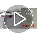 Red Heart Shower Curtain Hooks with Crystal Rhinestones - 12 Pcs
