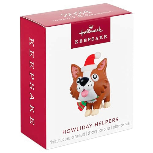 Miniature Corgi Christmas Ornament - Howliday Helpers 2024